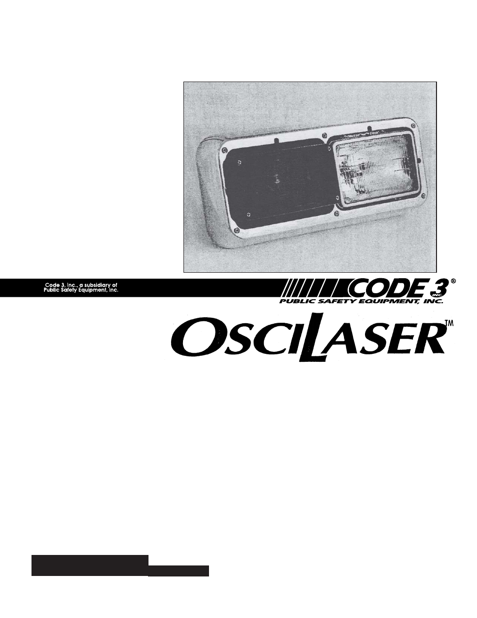 Code 3 OsciLaser Headlamp User Manual | 8 pages