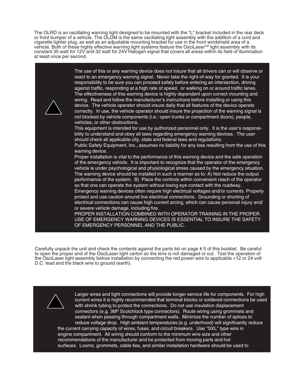 Introduction, Unpacking and preinstallation, Installation and mounting | Code 3 OsciLaser Rear Deck/Dash Mount User Manual | Page 2 / 8