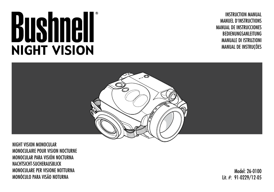 Bushnell 26-0100 User Manual | 27 pages