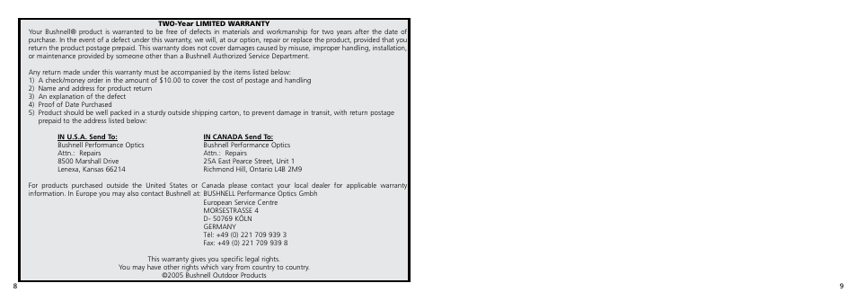 Bushnell 26-0100 User Manual | Page 6 / 27