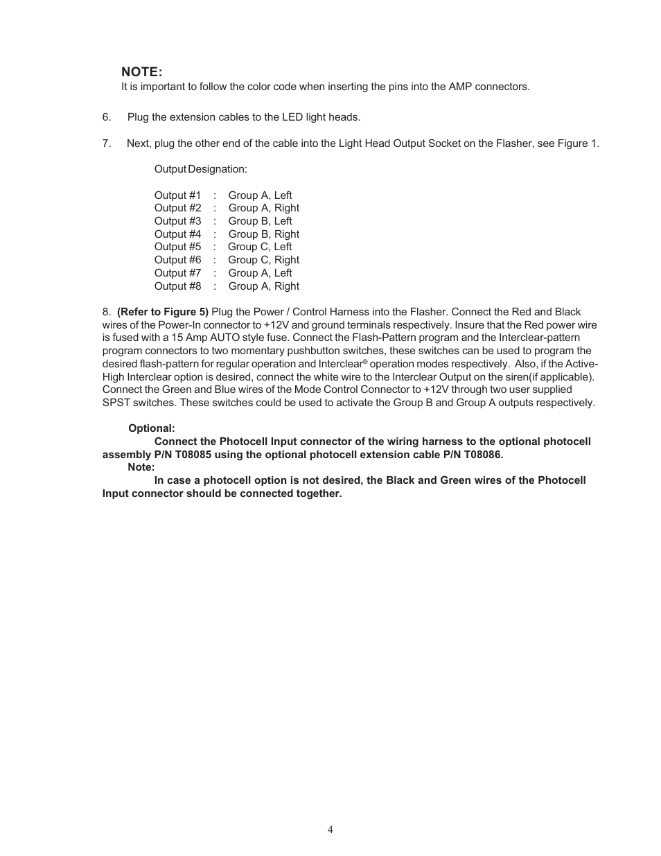Code 3 PSE LED F12 LED Output Flashers User Manual | Page 4 / 8