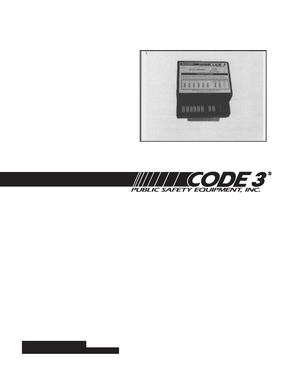 Code 3 PSE690 Remote Strobe Power Supply User Manual | 12 pages