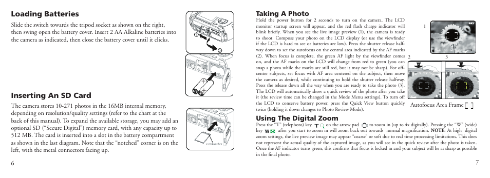 Loading batteries inserting an sd card | Bushnell 11-0013G User Manual | Page 6 / 15