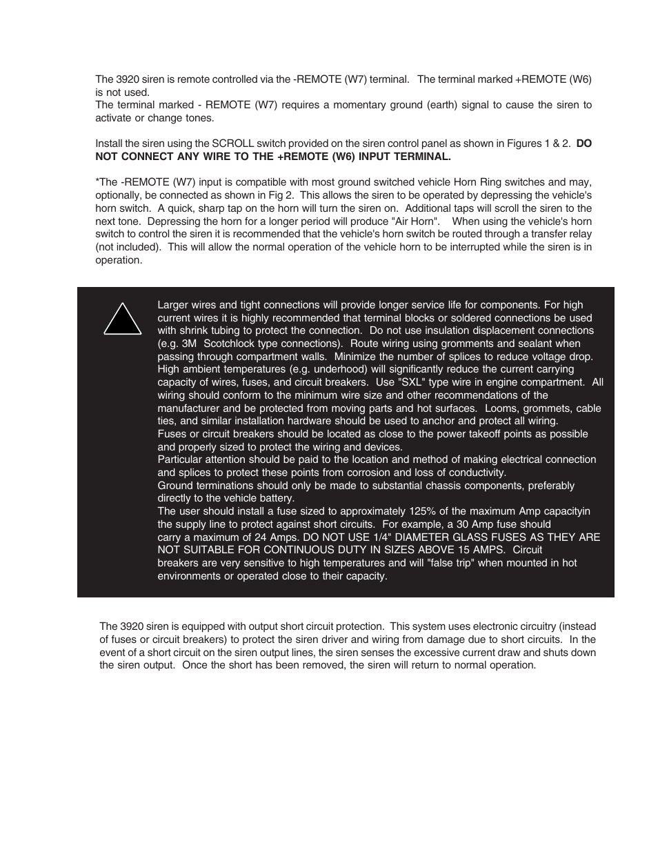 Specifications | Code 3 Remote Compact Siren User Manual | Page 6 / 10