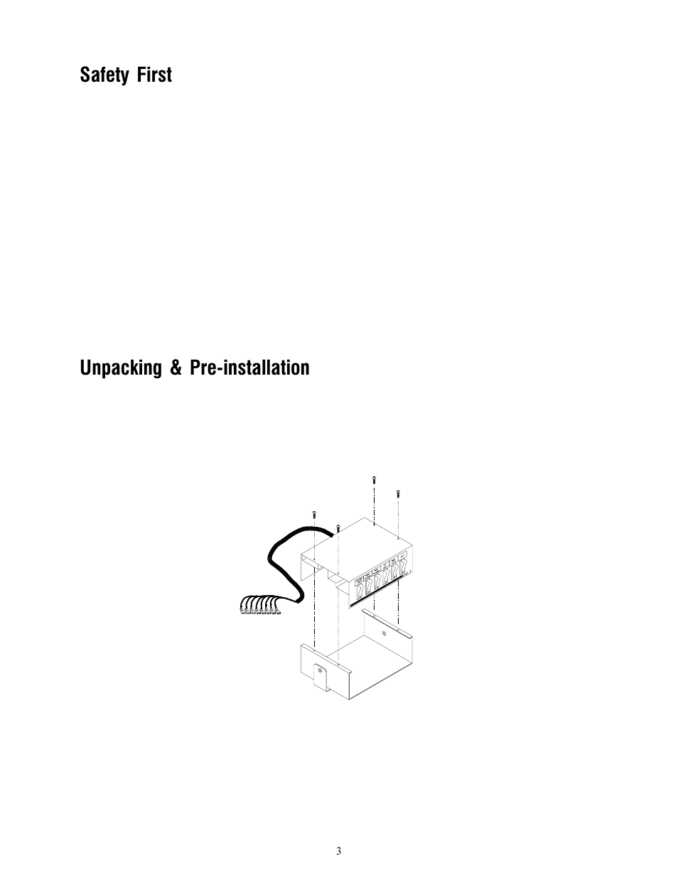 Safety first, Unpacking & pre-installation | Code 3 RockerPak 410, 416, 426 User Manual | Page 3 / 20
