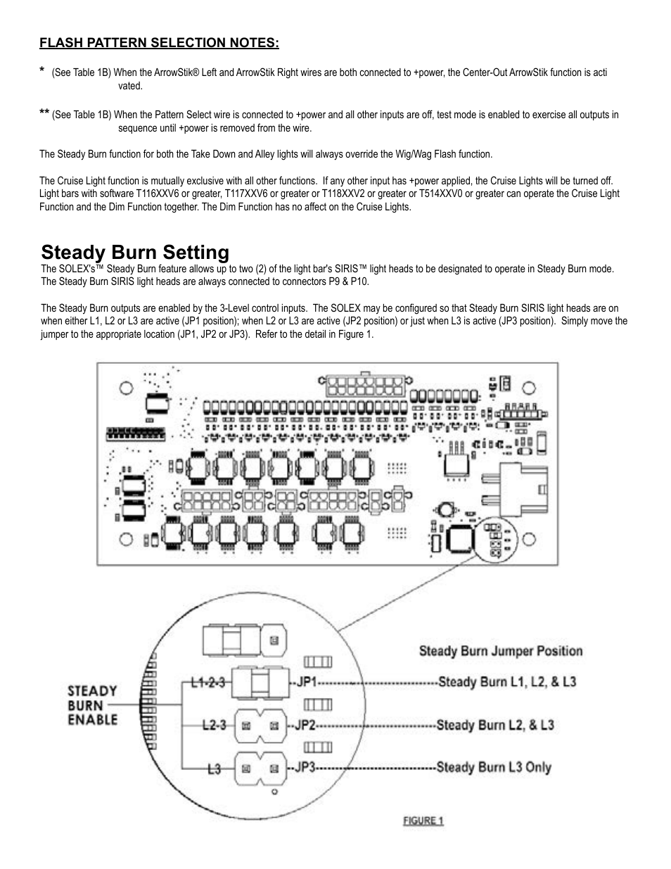 Steady burn setting | Code 3 Solex User Manual | Page 6 / 12