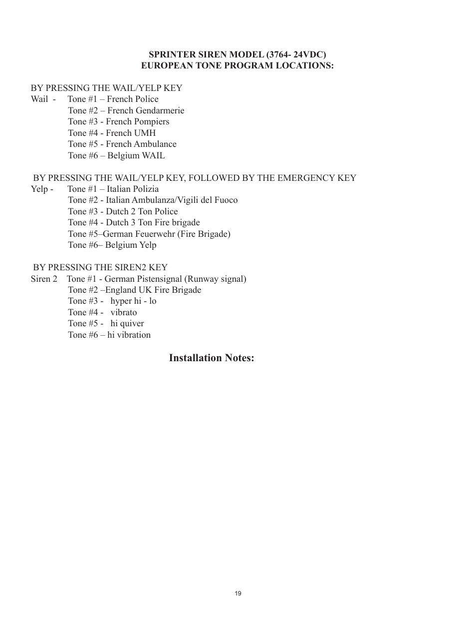 Code 3 Sprinter 24 Volt User Manual | Page 19 / 20