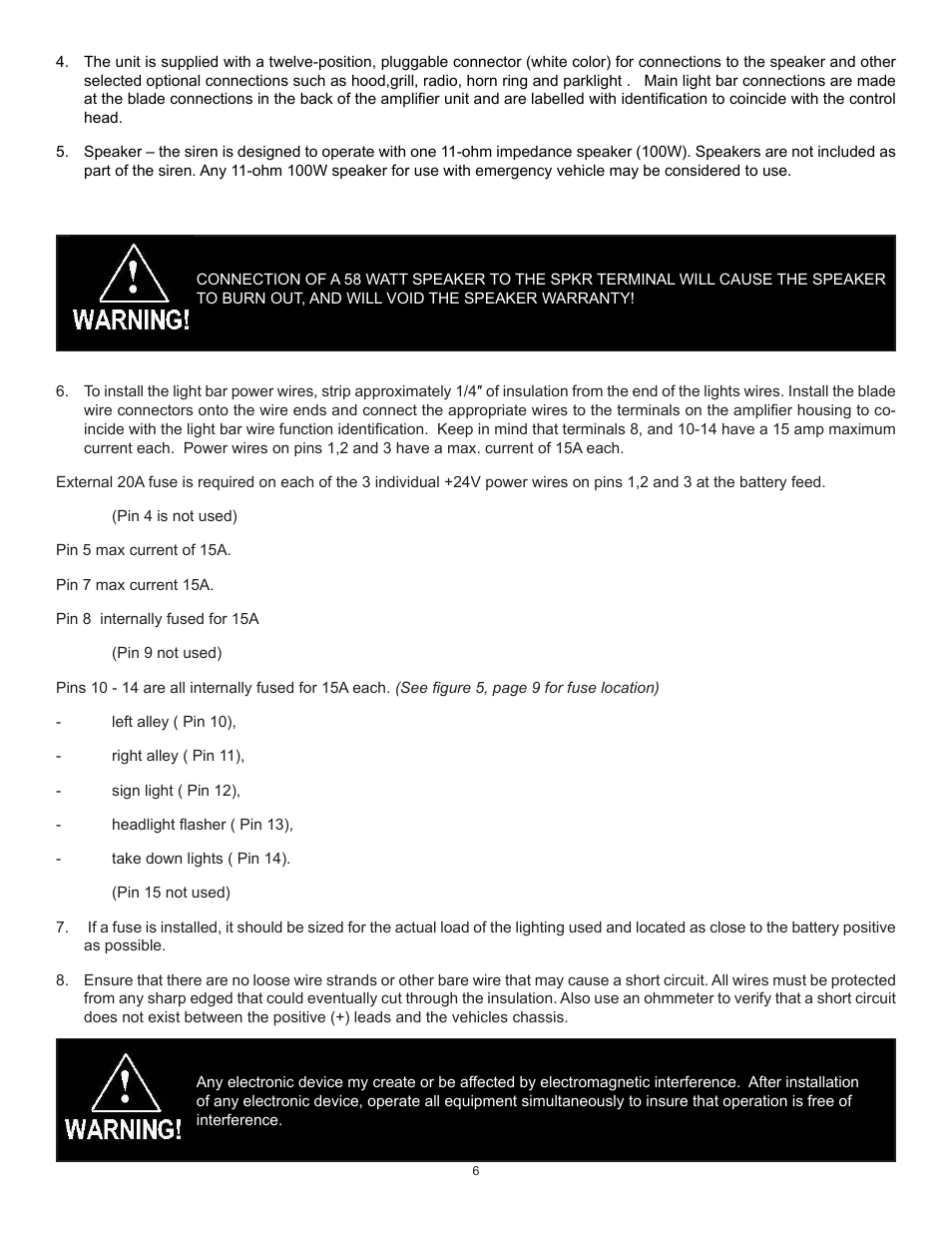Code 3 Sprinter 24 Volt User Manual | Page 6 / 20