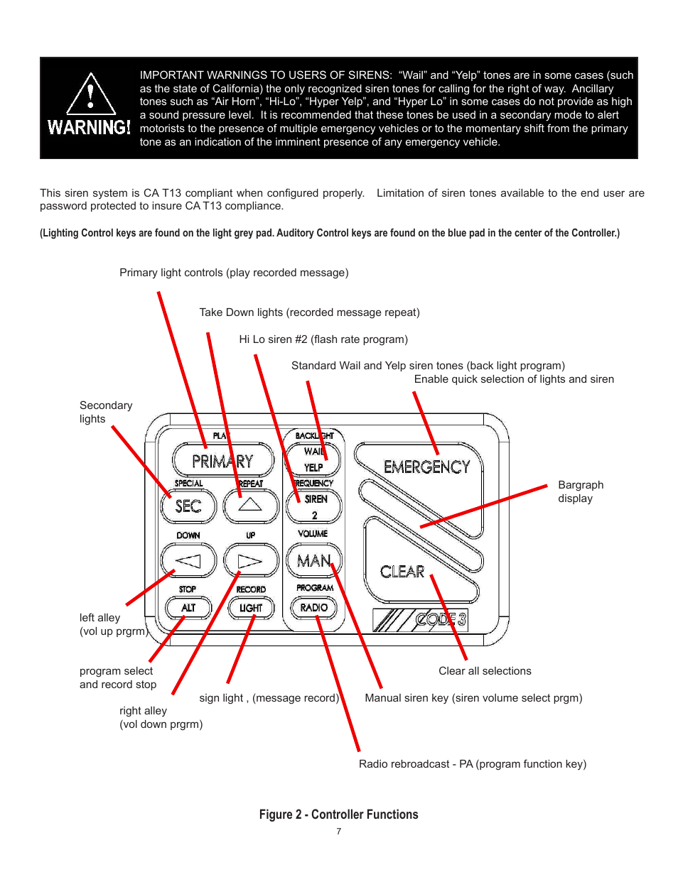 Code 3 Sprinter 24 Volt User Manual | Page 7 / 20