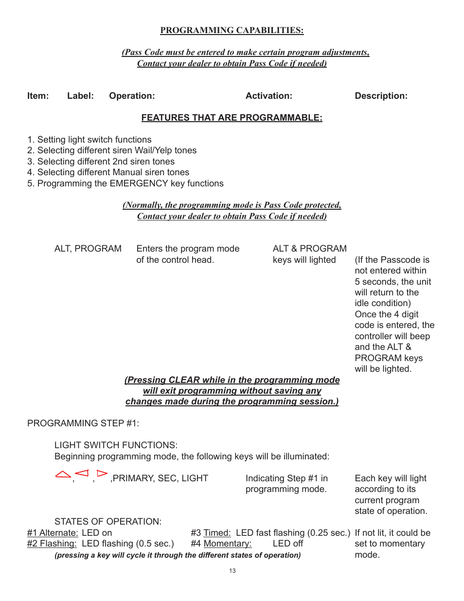 Code 3 Sprinter User Manual | Page 13 / 20
