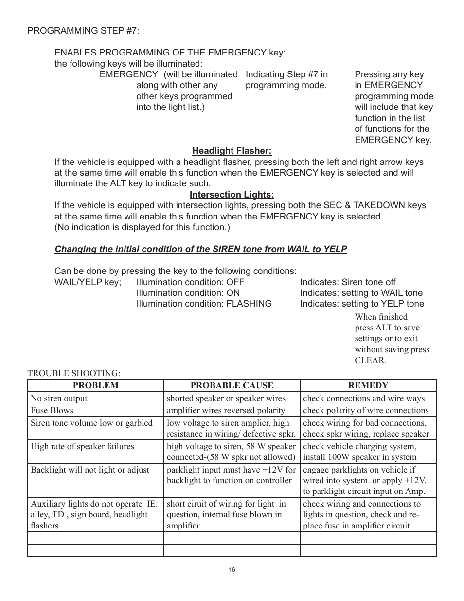 Code 3 Sprinter User Manual | Page 16 / 20