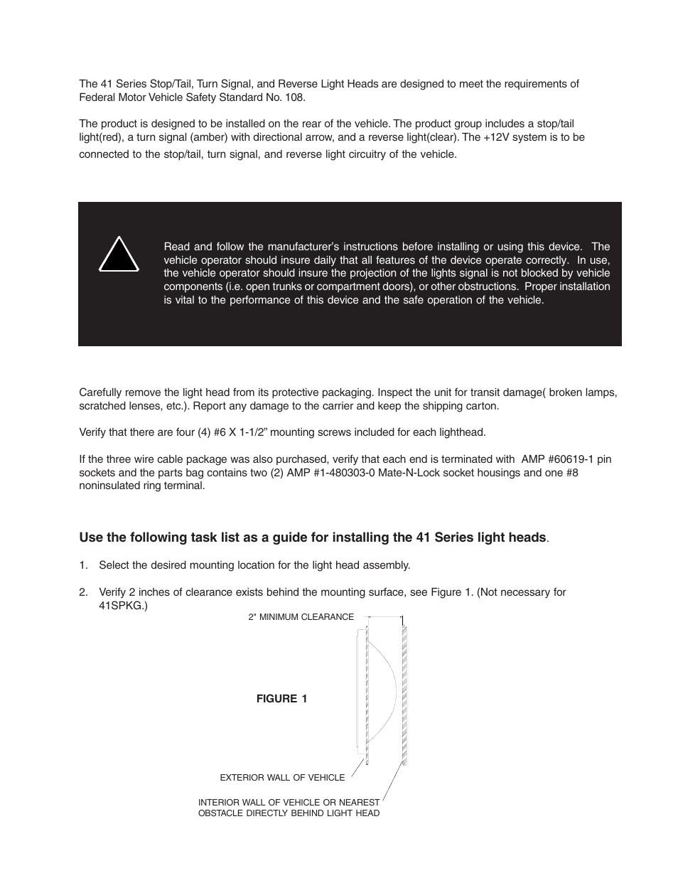 Introduction, Unpacking and pre-installation, Installation and wiring | Code 3 Stop/Turn/Tail User Manual | Page 2 / 8