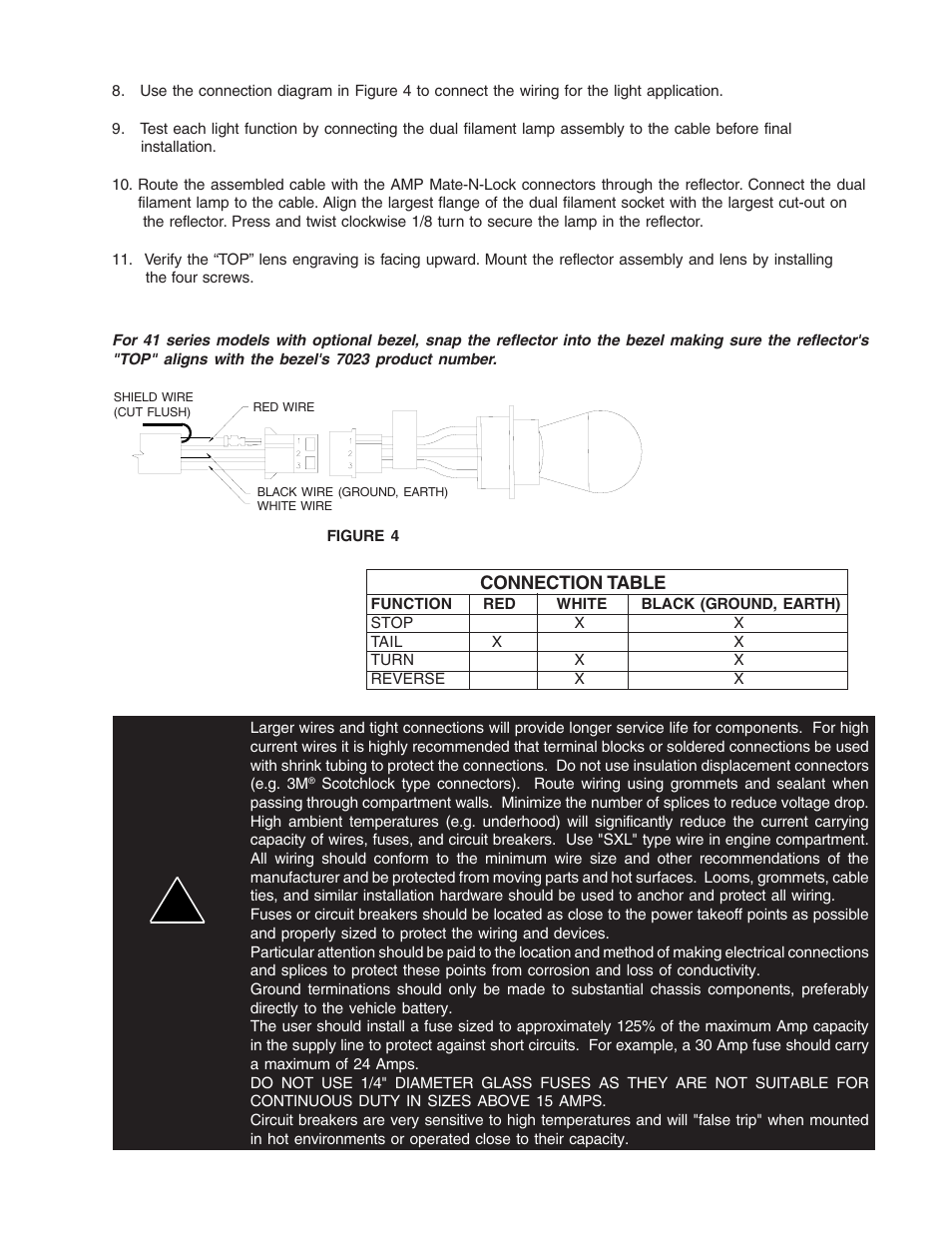 Warning | Code 3 Stop/Turn/Tail User Manual | Page 4 / 8