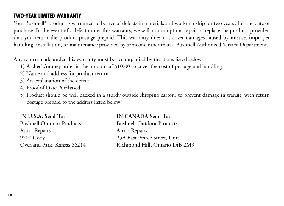 Bushnell 202206 User Manual | Page 12 / 76
