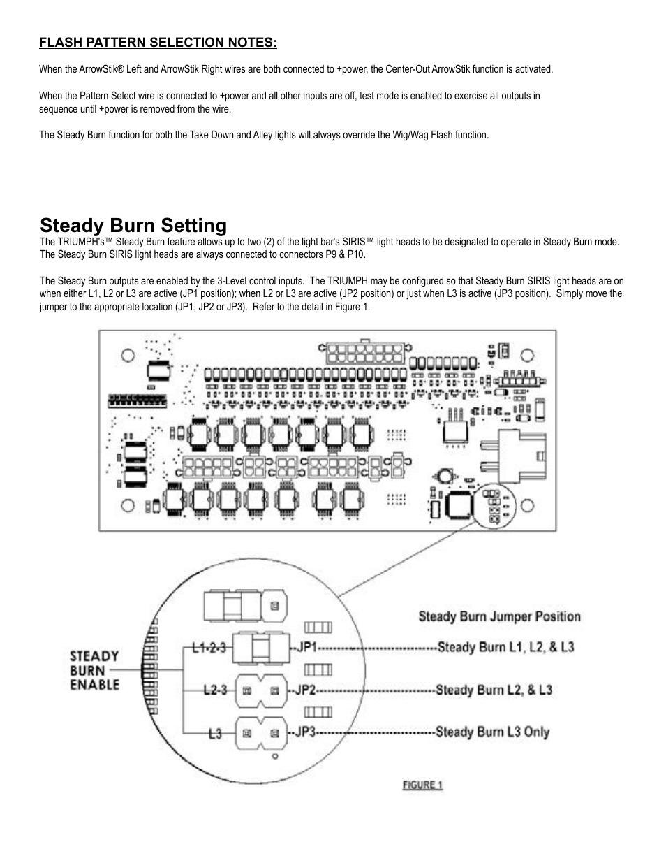 Steady burn setting | Code 3 Triumph User Manual | Page 7 / 16