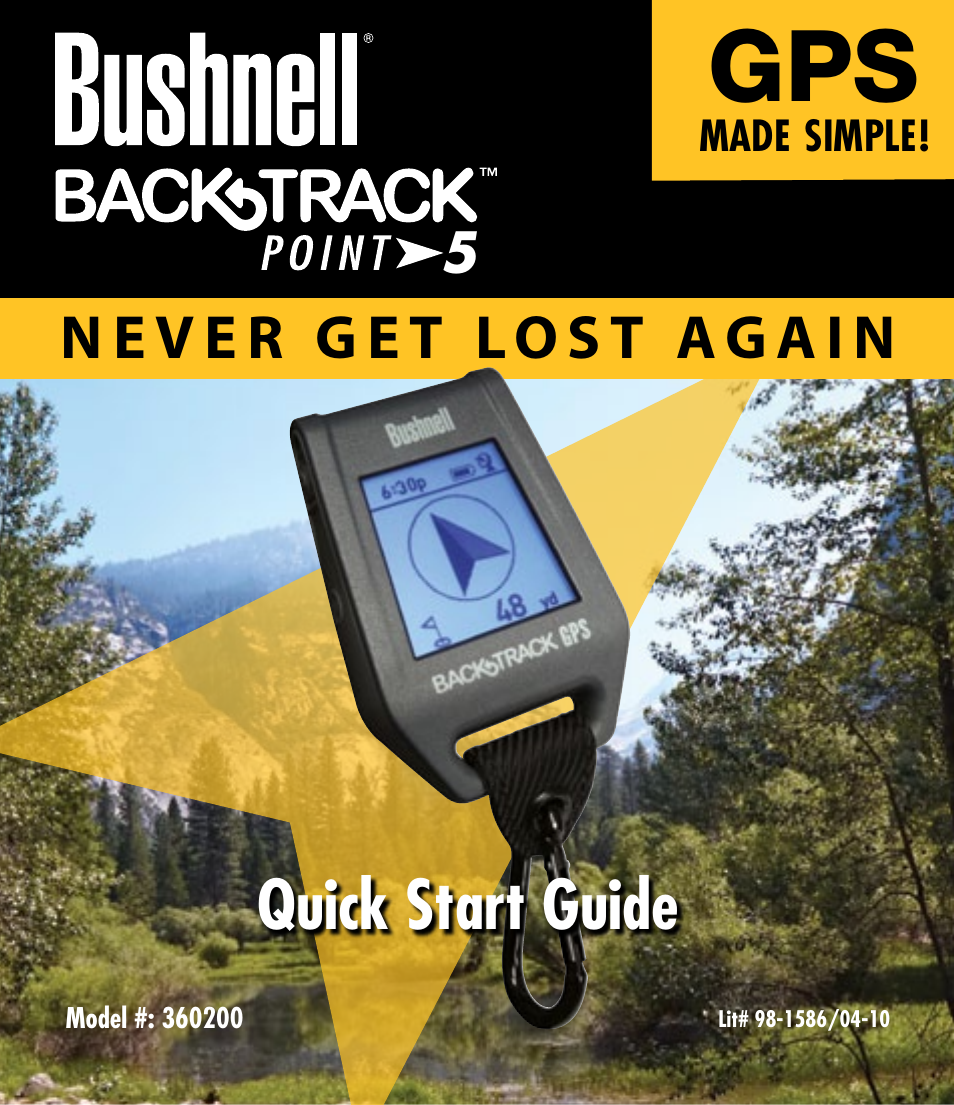 Bushnell BACKTRACK 360200 User Manual | 12 pages