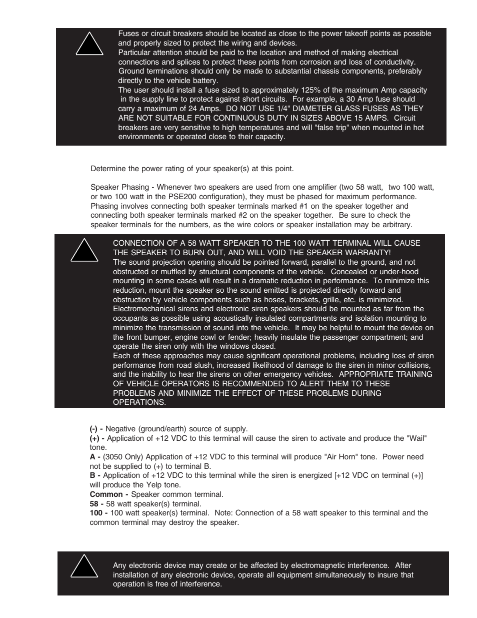 Set-up and adjustment | Code 3 Undercover Siren User Manual | Page 4 / 10