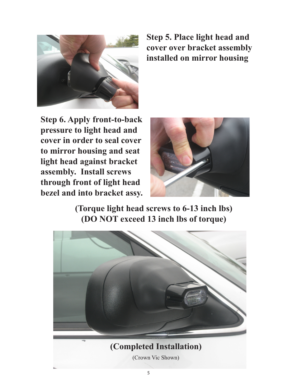 Code 3 Universal Mirror User Manual | Page 5 / 8