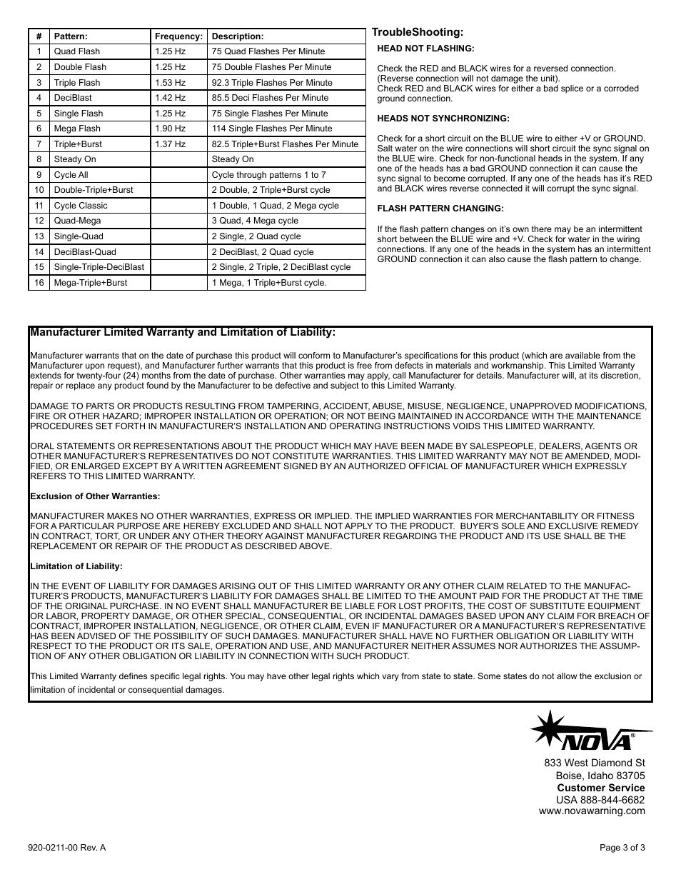 Code 3 Volt User Manual | Page 3 / 3