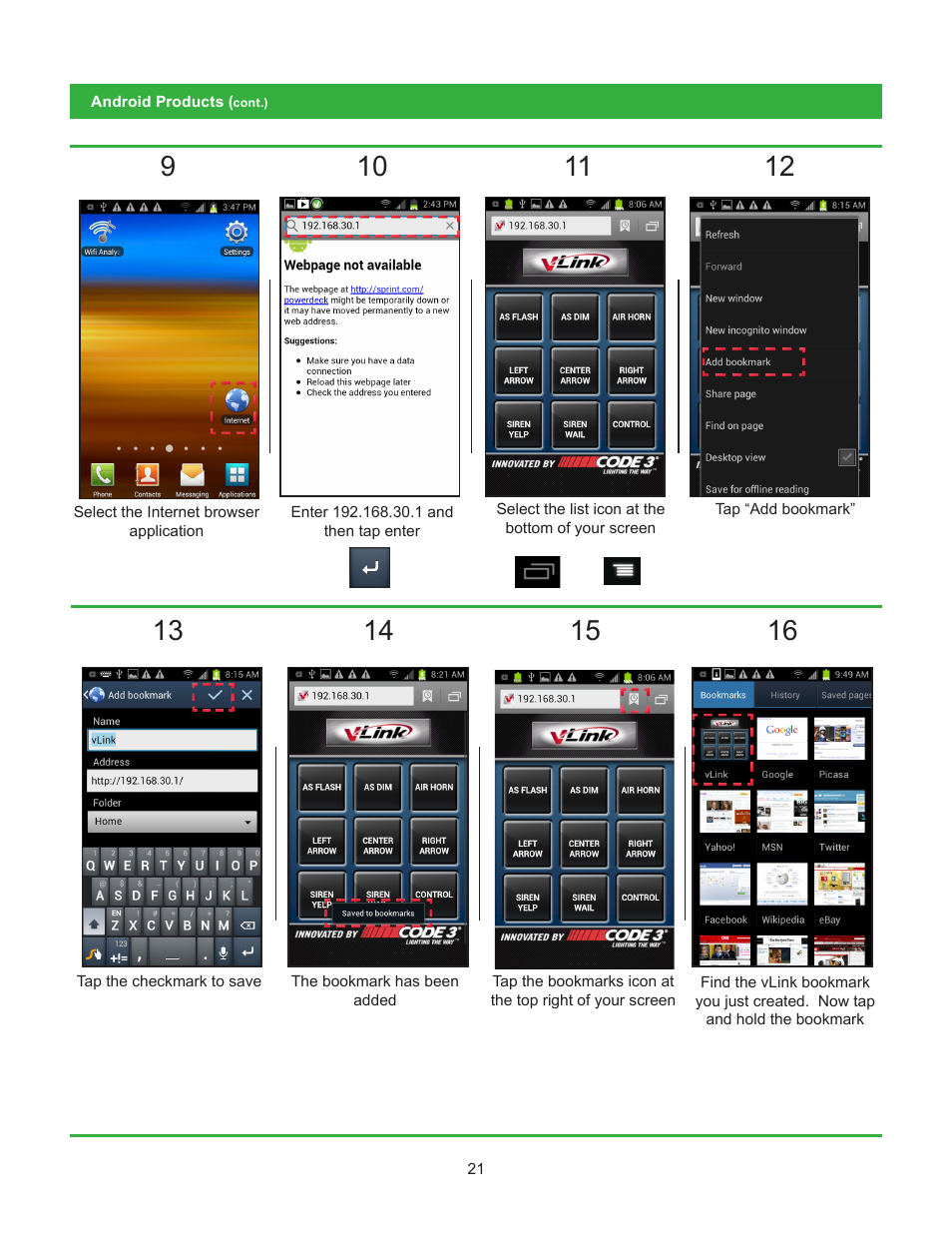 Code 3 vLink User Manual | Page 21 / 30