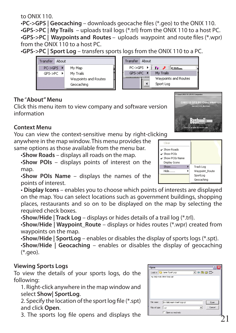 Bushnell ONIX 36-1100 User Manual | Page 21 / 28