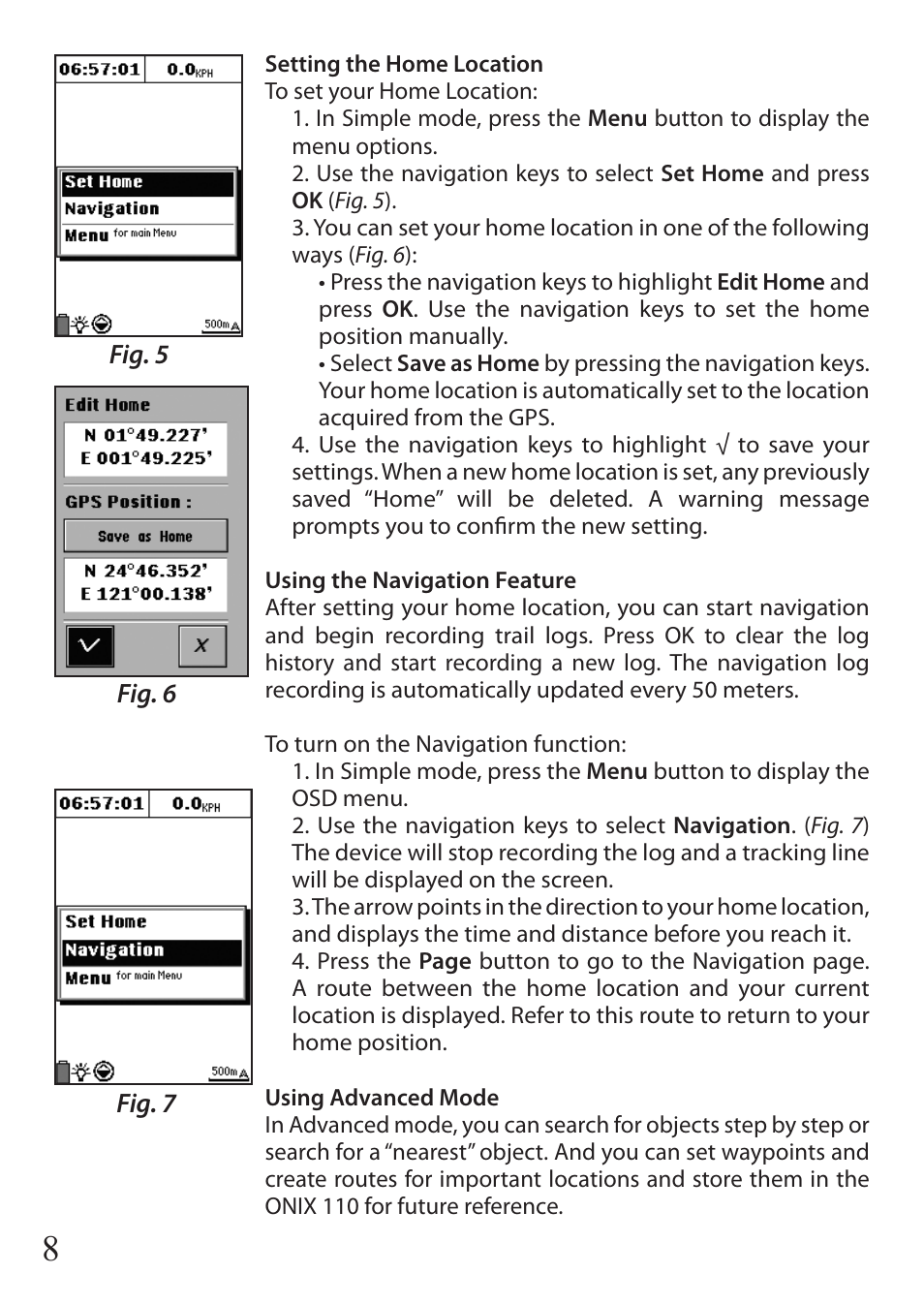 Bushnell ONIX 36-1100 User Manual | Page 8 / 28