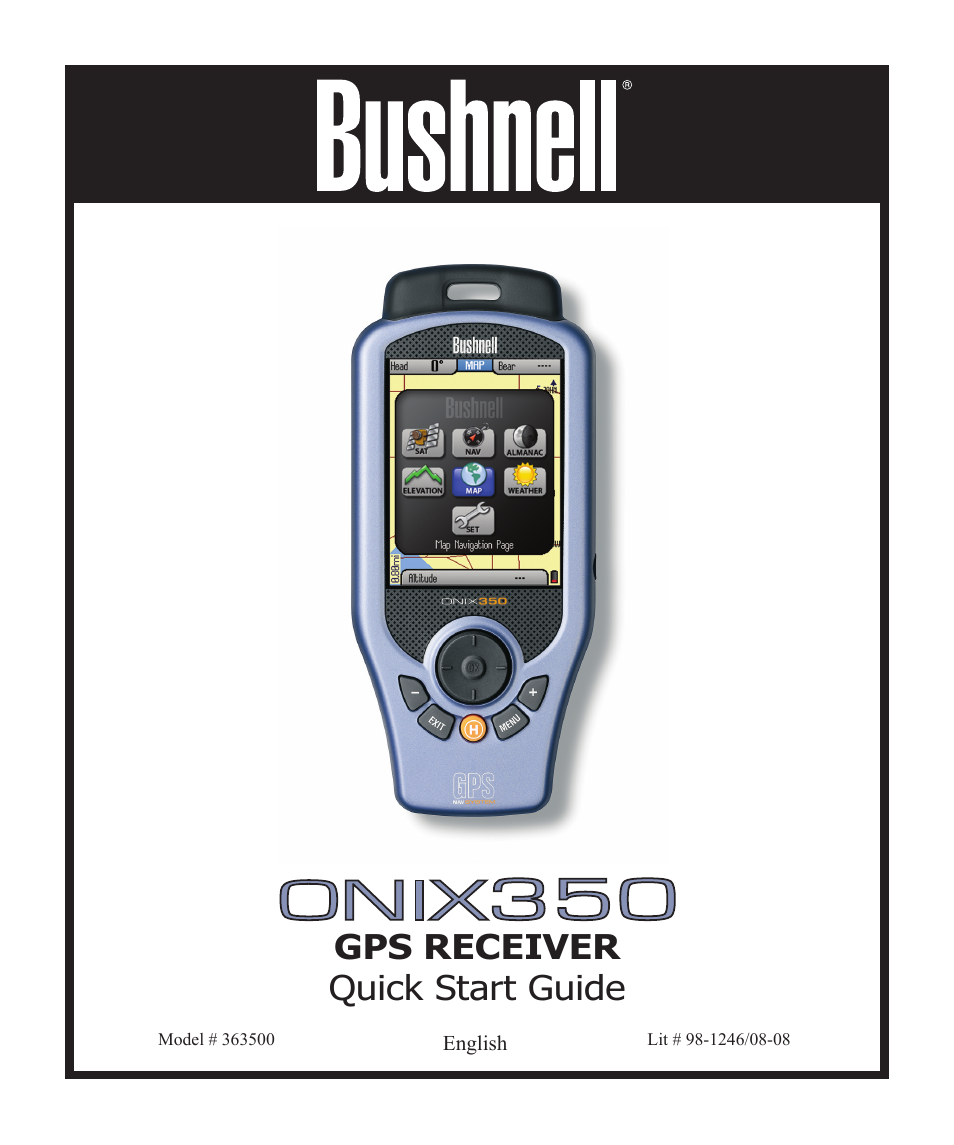 Bushnell ONIX 363500 User Manual | 28 pages