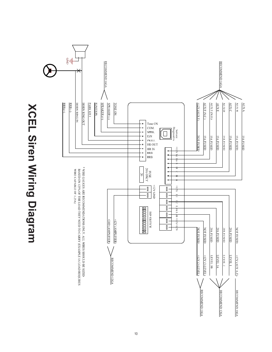 Xcel siren w iring diagram | Code 3 XCEL User Manual | Page 10 / 12