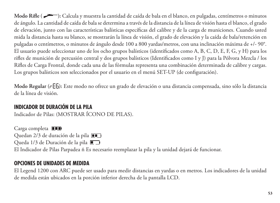 Bushnell Legend 1200 User Manual | Page 53 / 140