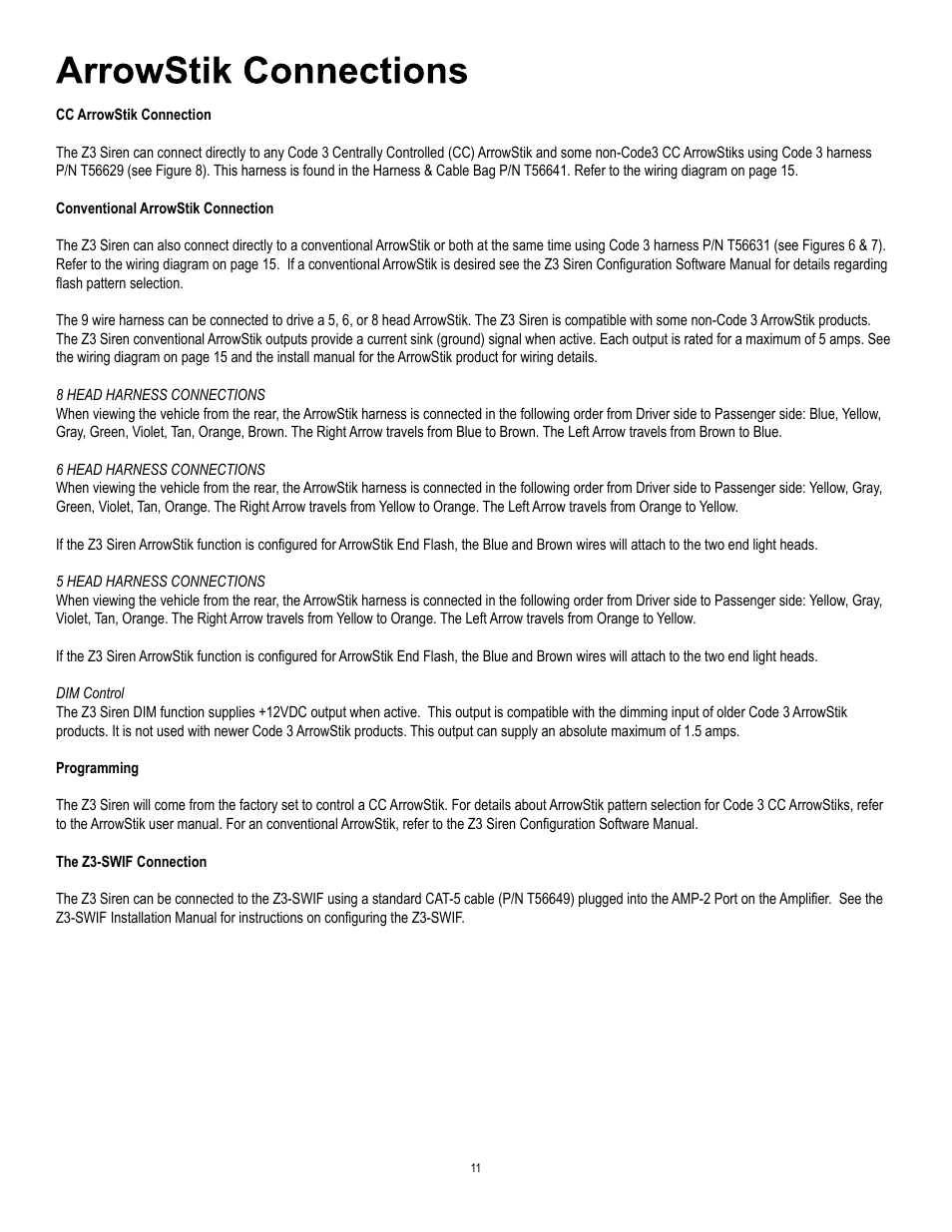 Code 3 Z3 Siren Installation & Operation Manual User Manual | Page 11 / 24