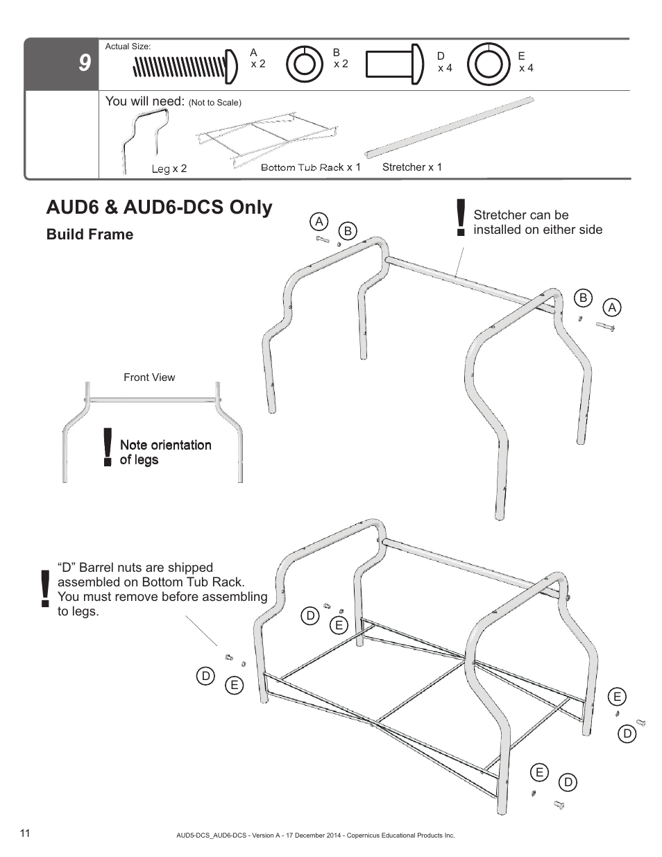 Step 10, Aud6 & aud6-dcs only | Copernicus AUD6-DCS User Manual | Page 10 / 13