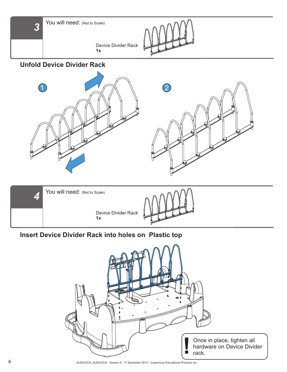 Step 3, 4 | Copernicus AUD6-DCS User Manual | Page 6 / 13