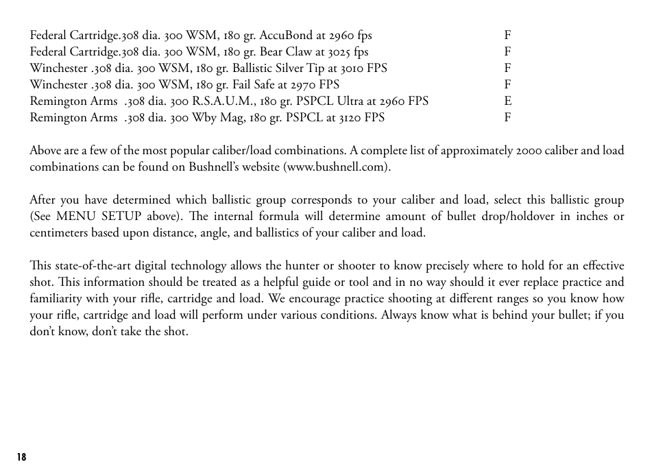 Bushnell 205110 User Manual | Page 18 / 156