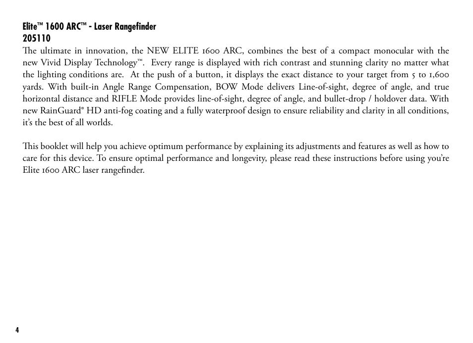 Bushnell 205110 User Manual | Page 4 / 156