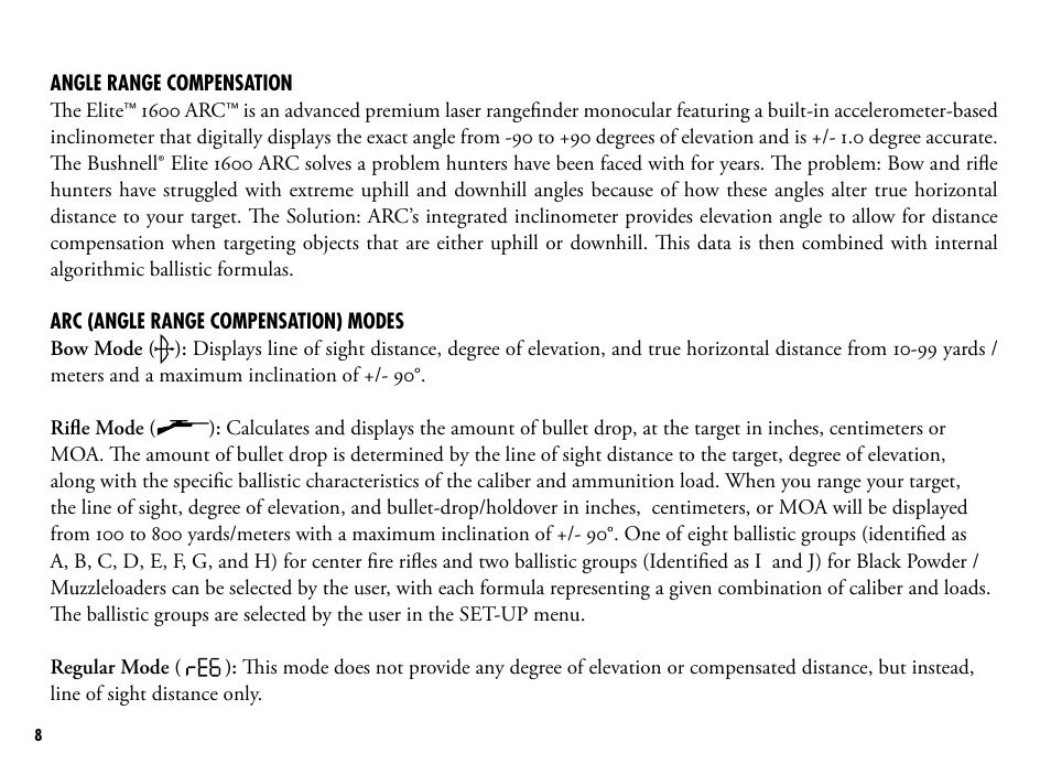 Bushnell 205110 User Manual | Page 8 / 156