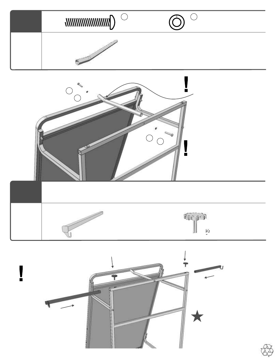 Install telescoping arms & knobs, Install chart caddy stretcher | Copernicus BTHC3 User Manual | Page 6 / 11