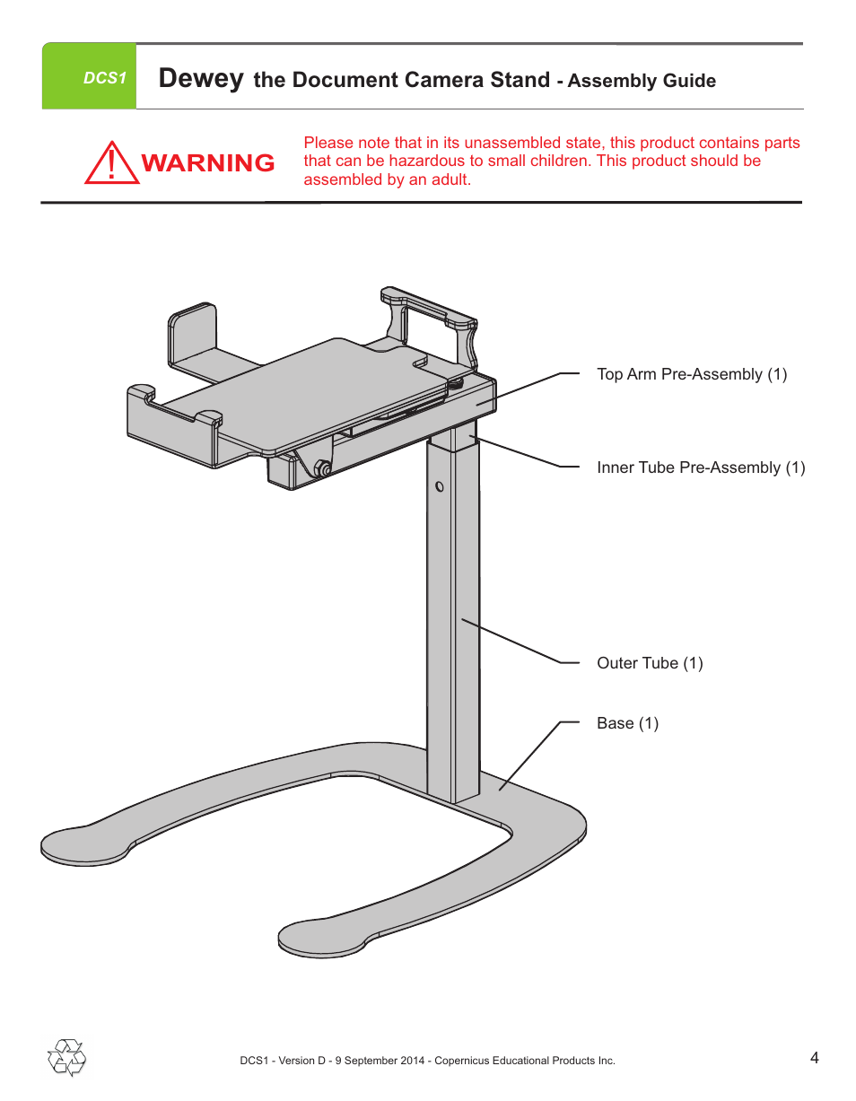 Dewey | Copernicus DCS1 User Manual | Page 4 / 12