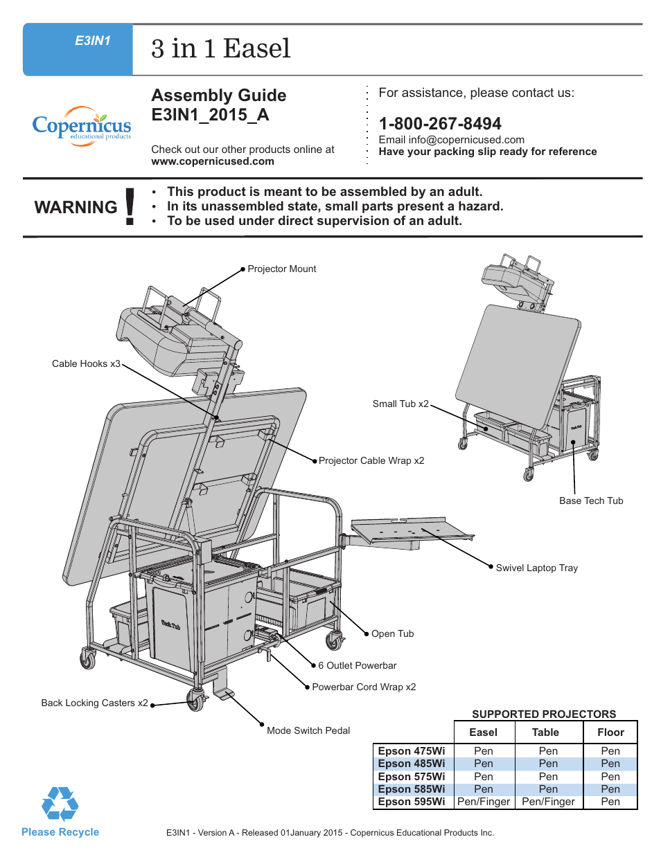 Copernicus E3IN1 User Manual | 19 pages