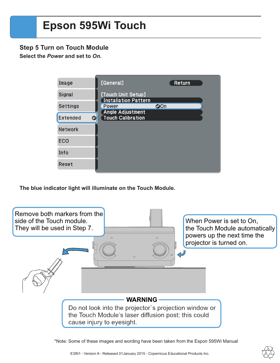 Epson 595wi touch | Copernicus E3IN1 User Manual | Page 13 / 19