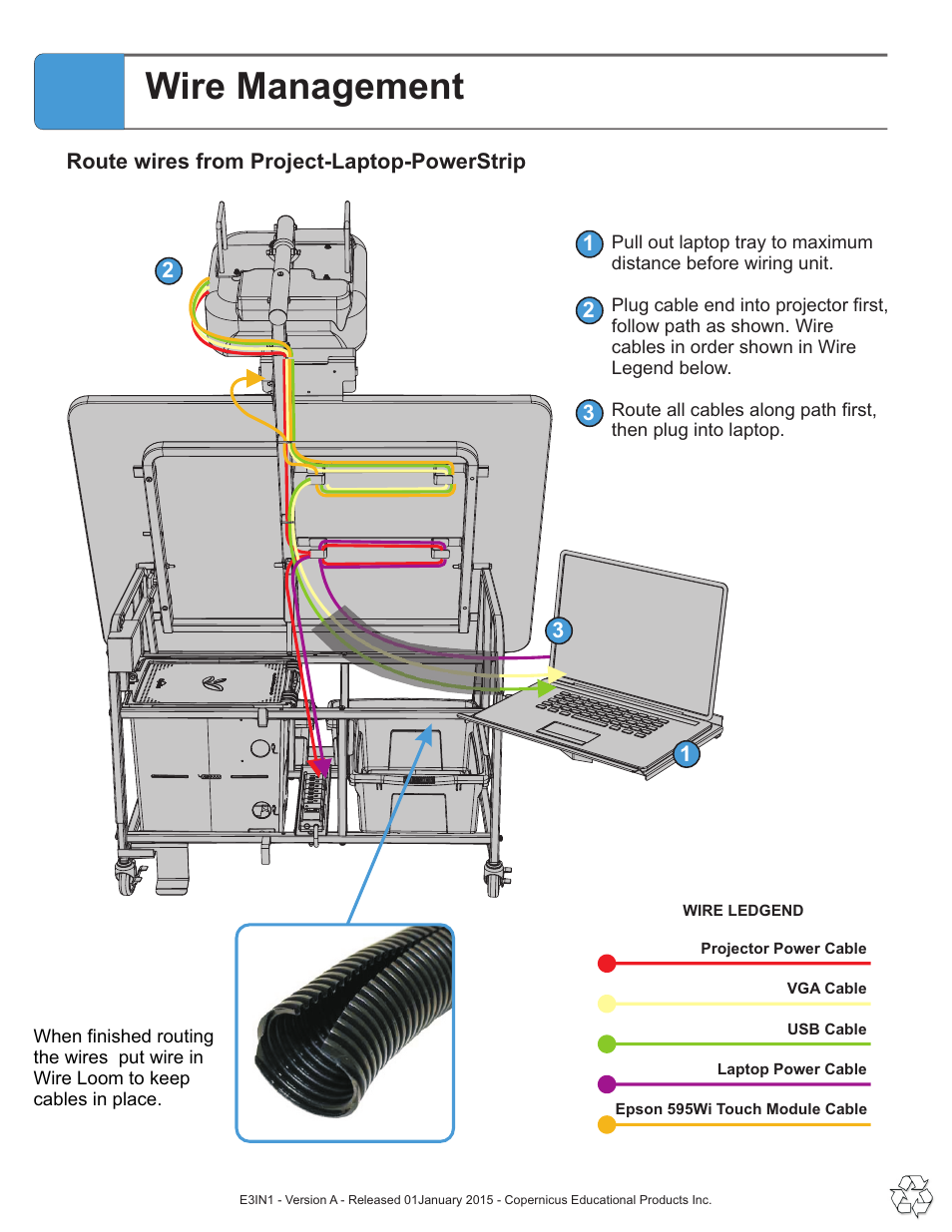 Wire management | Copernicus E3IN1 User Manual | Page 9 / 19