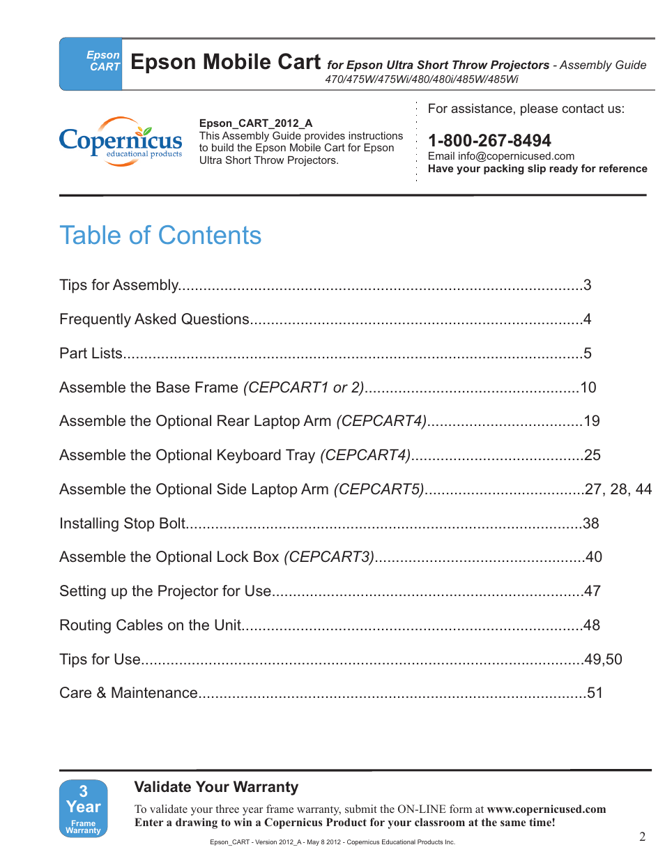 Copernicus IR400 User Manual | Page 2 / 51