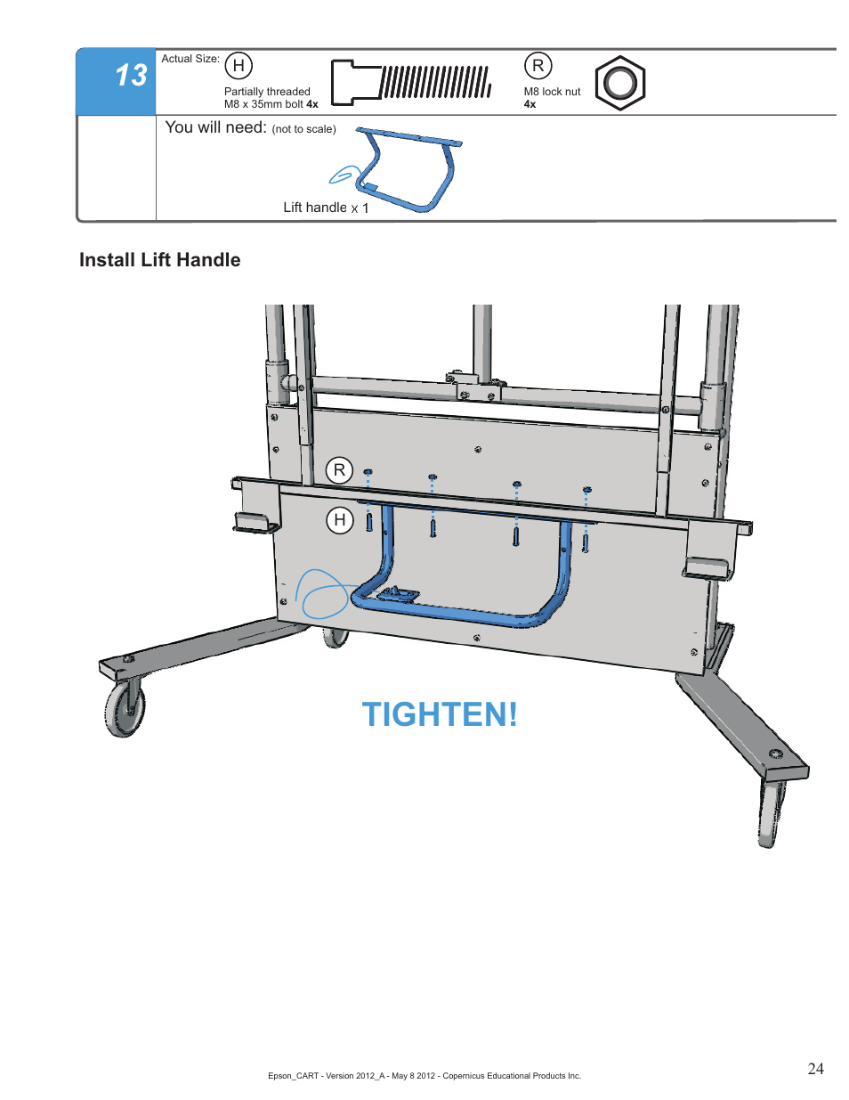 Tighten | Copernicus IR400 User Manual | Page 24 / 51