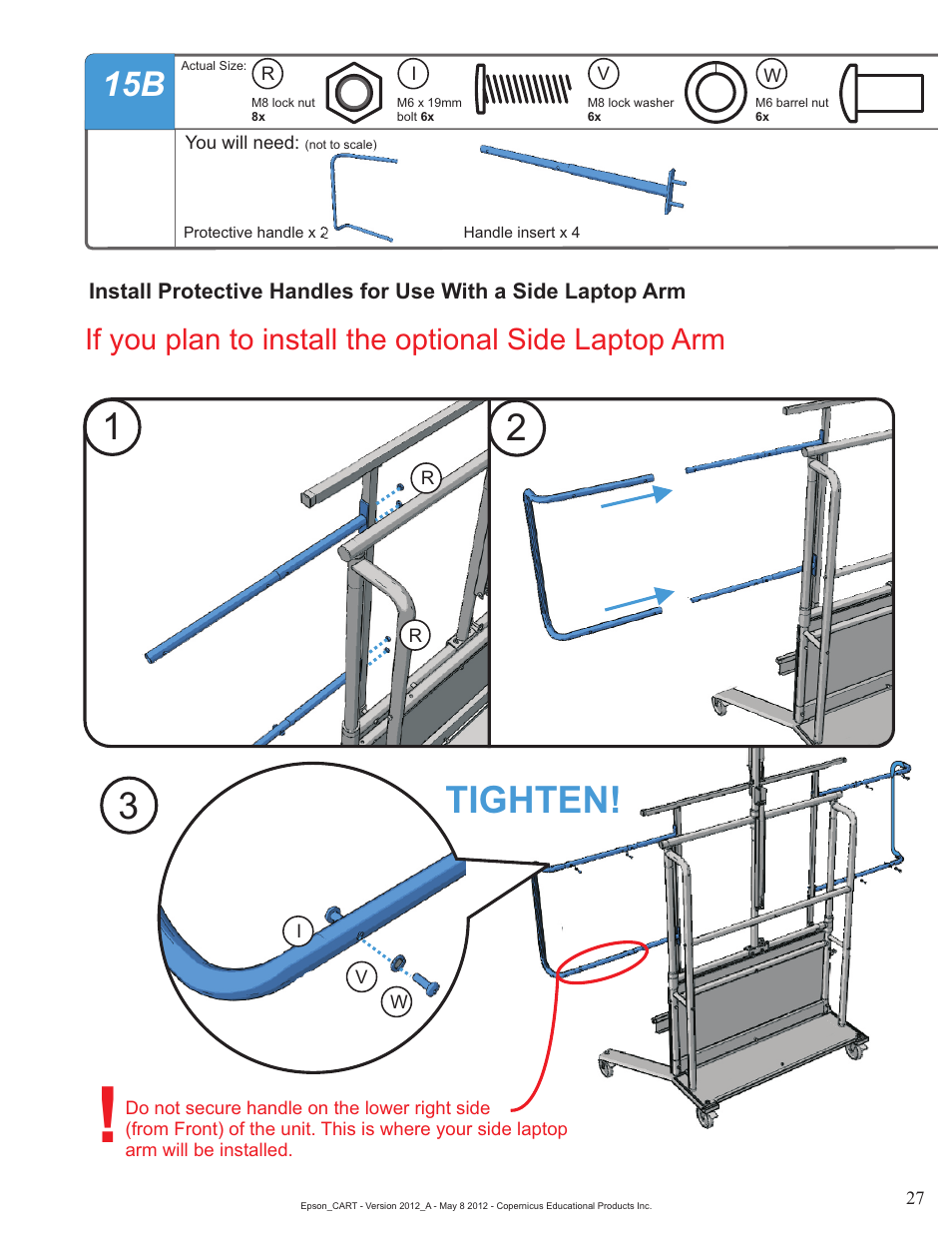 Tighten | Copernicus IR400 User Manual | Page 27 / 51