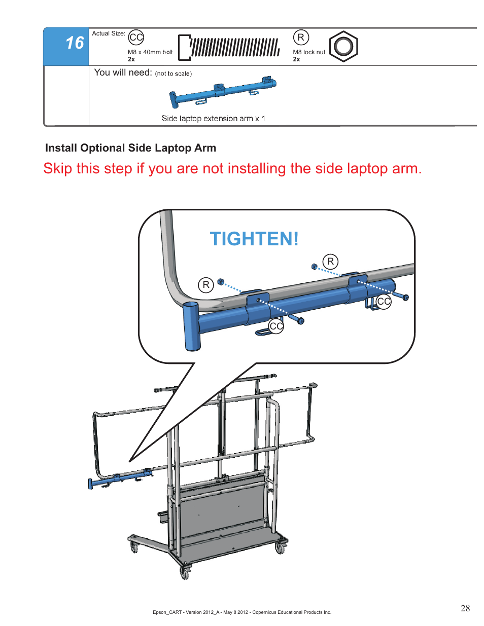 Tighten | Copernicus IR400 User Manual | Page 28 / 51