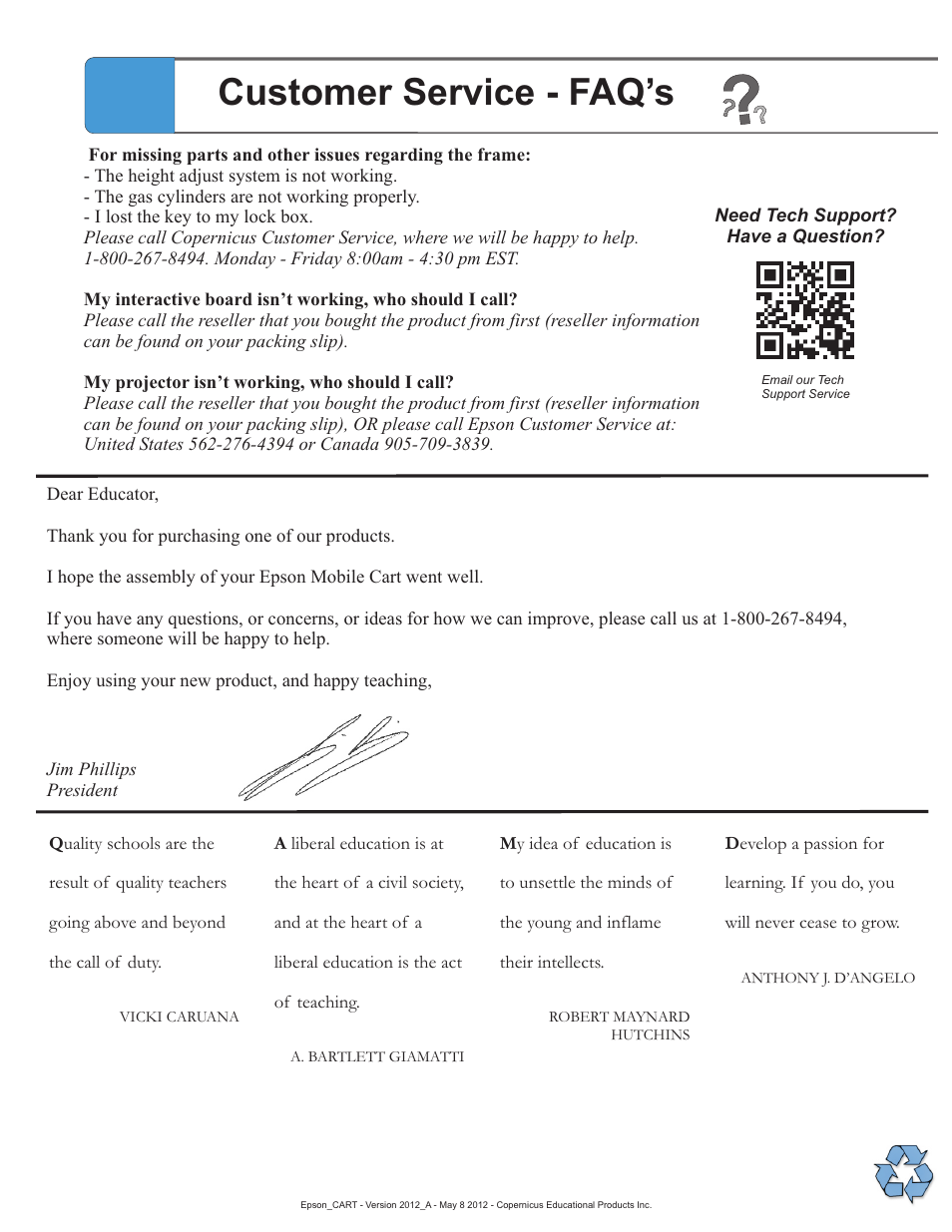 Faq's, Customer service - faq’s | Copernicus IR400 User Manual | Page 4 / 51