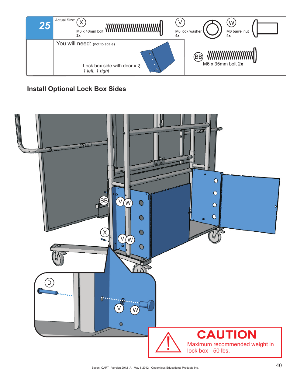 Caution | Copernicus IR400 User Manual | Page 40 / 51