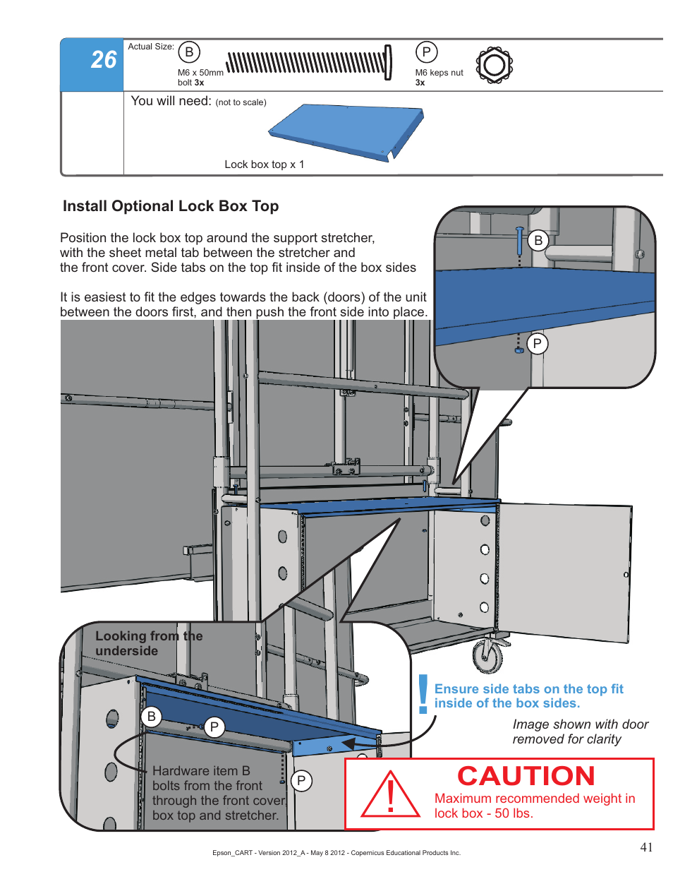 Caution | Copernicus IR400 User Manual | Page 41 / 51