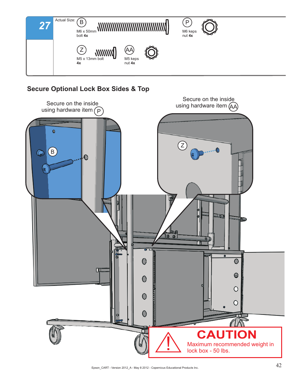 Caution | Copernicus IR400 User Manual | Page 42 / 51