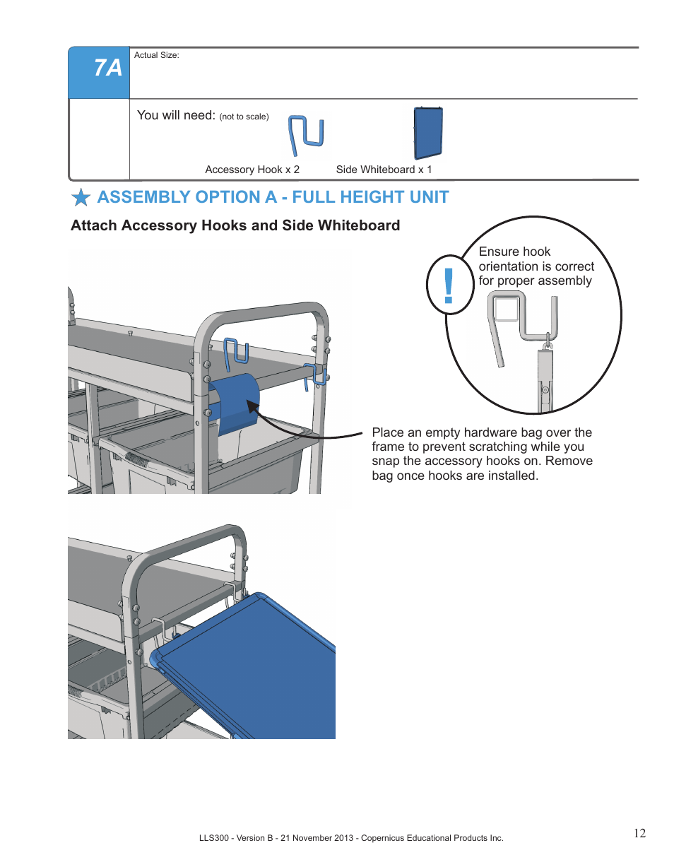 Assembly option a - full height unit | Copernicus LLS300 User Manual | Page 12 / 19