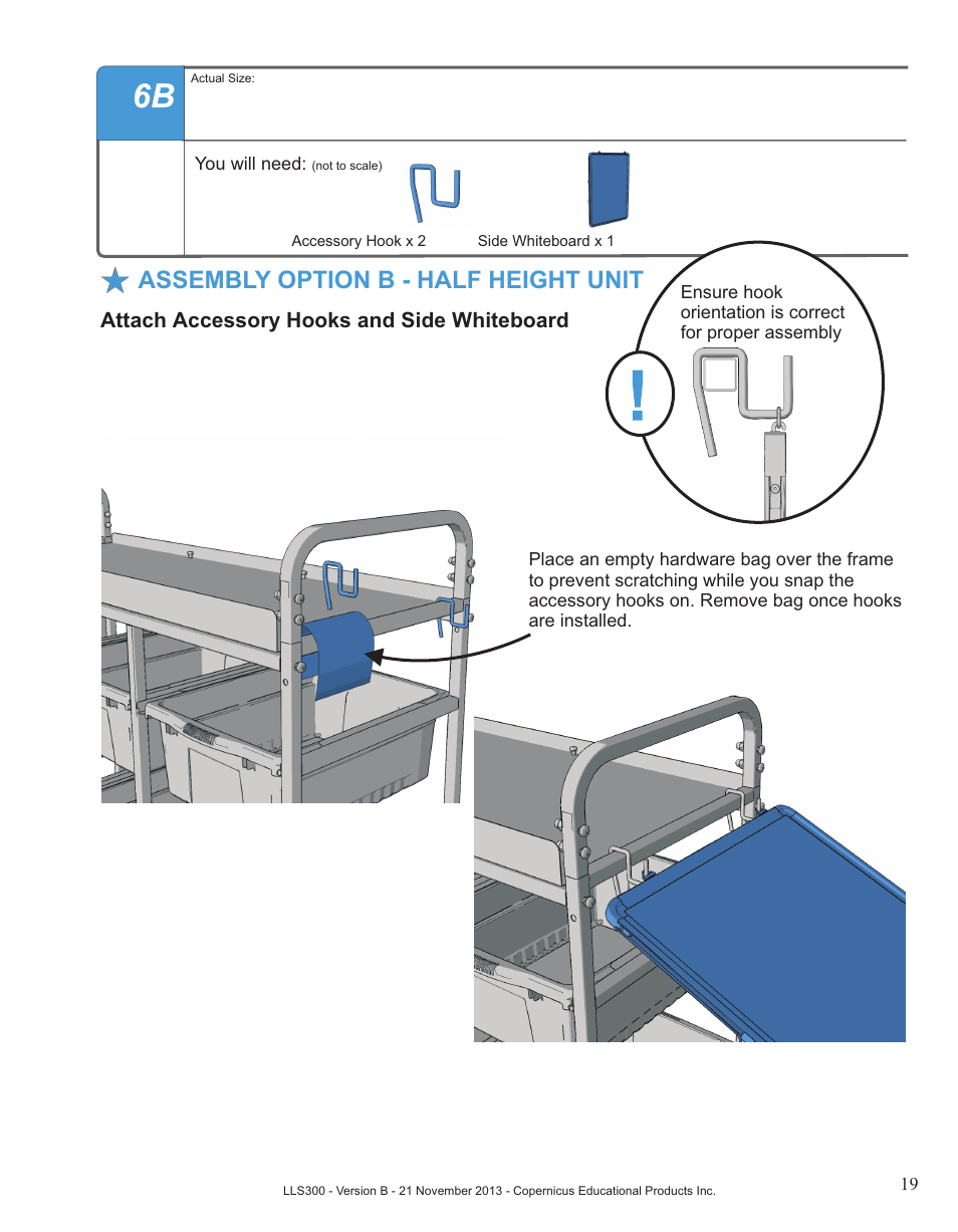 Assembly option b - half height unit | Copernicus LLS300 User Manual | Page 19 / 19